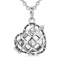 The simple silver cage heart