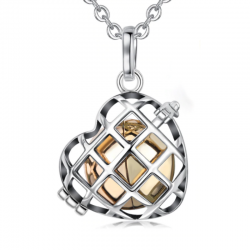 The simple gold cage heart