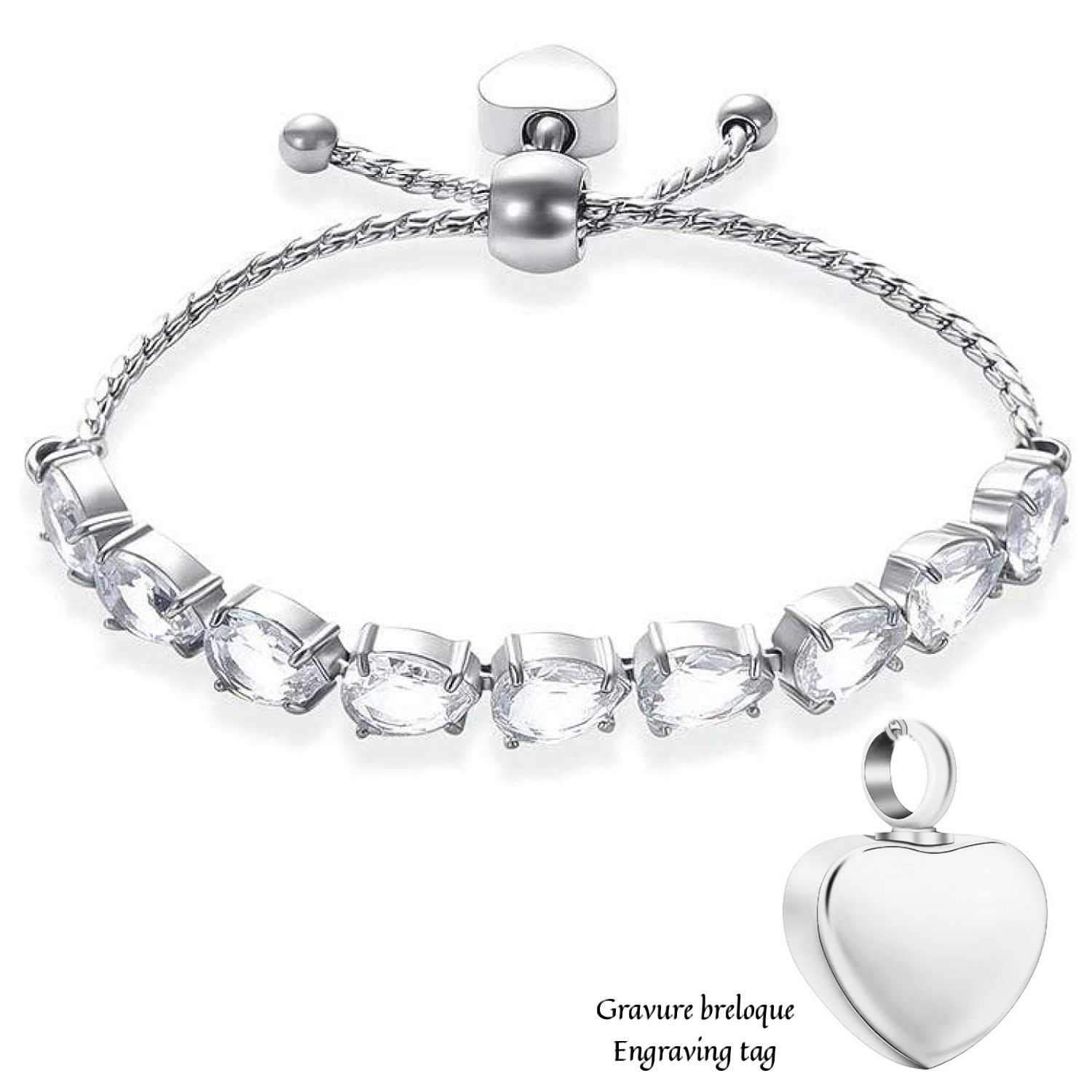 The heart bracelet birth - Origine Gravure